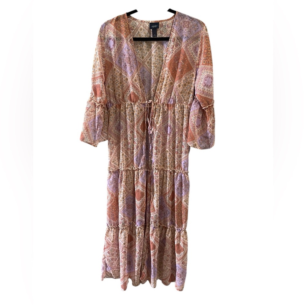Daytrip Kimono Duster sheer floral size M